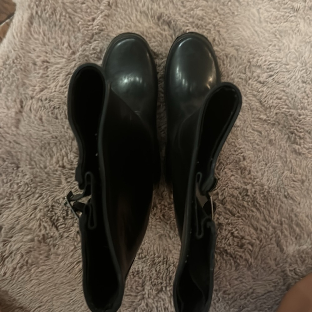 Austin Trading Company black rain boots tall black rubber boots women’s size 7​ - Picture 9 of 13